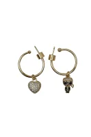Naušnice k/ikonik pave heart earrings Karl Lagerfeld zlatna