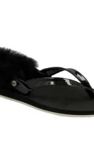 Sandale/Japanke laalaa S dodatkom kože UGG crna