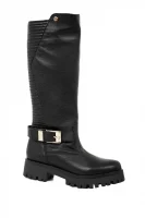 Biker Quilted Boots Love Moschino crna