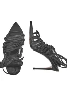 Sandale s dodatkom kože Le Silla crna