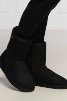 Kožni čizme za snjeg Platinum Stinger Slim Lo | s dodatkom vune EMU Australia crna