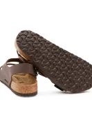 Kožni sandale Milano Birkenstock smeđa
