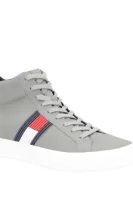 Tenisice FLAG DETAIL HIGH LEA Tommy Hilfiger siva