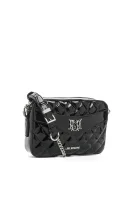 Patent Quilted Satchel Love Moschino crna