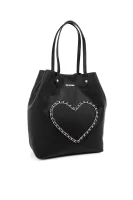 Chain Heart Shopper bag Love Moschino crna