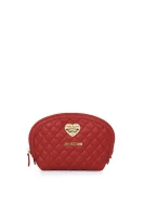 Heart Quilted Cosmetic Bag Love Moschino crvena