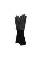 Leather gloves Galanta BOSS BLACK crna