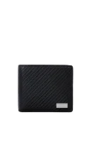 Kožne novčanik + futrola za kartice BOSS BLACK crna