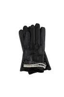 Leather gloves for smartphone Karl Lagerfeld crna