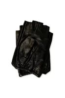 Kožni rukavice Karl Lagerfeld crna