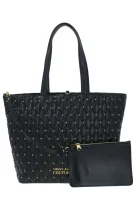 Shopper torba + torbica za sitnice Versace Jeans Couture crna