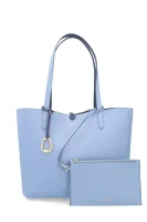 Dvostrana shopper torba + torbica za sitnice Merrimack LAUREN RALPH LAUREN plava
