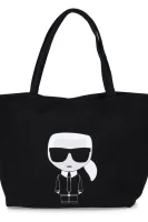 Shopper torba K/Ikonik Karl Lagerfeld crna