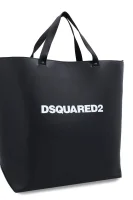 Kožna shopper torba Dsquared2 crna