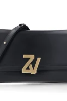Kožna poštarska torba/torbica Zadig&Voltaire crna