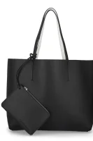Dvostrana shopper torba + torbica za sitnice Calvin Klein crna