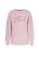 Džemper | Regular Fit Karl Lagerfeld Kids ružičasta