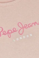 T-shirt HANA GLITTER | Regular Fit Pepe Jeans London svijetloružičasta