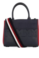 Kovčeg torba Tommy logo Tommy Hilfiger modra