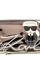 Poštarska torba Karl Lagerfeld gunmetal boja