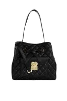 Heart Quilted Bucket Bag Love Moschino crna