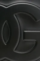 Kožne kovčeg torba DG Logo Bag Dolce & Gabbana crna