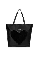 Pon Pon Heart Shopper Bag Love Moschino crna