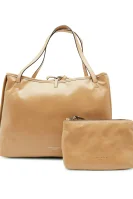 Kožna shopper torba + torbica za sitnice Ray GIANNI CHIARINI smeđa