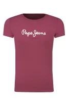 T-shirt HANA GLITTER | Regular Fit Pepe Jeans London bordo