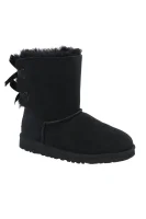 Kožni čizme za snjeg Bailey Bow II | s dodatkom vune UGG crna