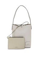 Shopper torba + torbica za sitnice Calvin Klein kremasta