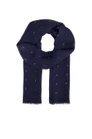 Woolen scarf Allover Logo Calvin Klein modra