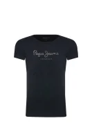 T-shirt HANA GLITTER | Regular Fit Pepe Jeans London modra