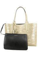 Shopper torba + torbica za sitnice Emporio Armani zlatna