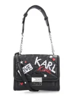 Poštarska torba Karl X Kaia Graffiti Mini Hb Karl Lagerfeld crna