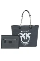 Shopper torba + rokovnik Belato Pinko grafitna