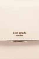 Kožna poštarska torba Kate Spade kremasta