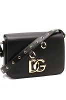Kožna poštarska torba Dolce & Gabbana crna