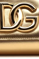 Kožna poštarska torba Dolce & Gabbana zlatna