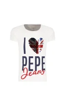 T-shirt MACA | Regular Fit Pepe Jeans London bijela