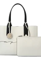 Dvostrana shopper torba + rokovnik Emporio Armani bijela