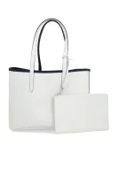 Dvostrana shopper torba + torbica za sitnice Lacoste bijela