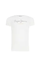 T-shirt HANA GLITTER | Regular Fit Pepe Jeans London bijela