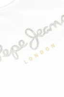 T-shirt HANA GLITTER | Regular Fit Pepe Jeans London bijela