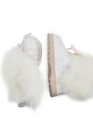 Kožni čizme za snjeg Blurred Glossy | s dodatkom vune EMU Australia bijela
