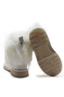 Kožni čizme za snjeg Blurred Glossy | s dodatkom vune EMU Australia bijela