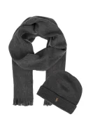 Woolen beanie + woolen scarf  POLO RALPH LAUREN siva