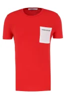 T-shirt T-shirt POCKET INSTITUTIONAL | Slim Fit CALVIN KLEIN JEANS crvena