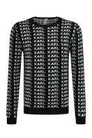 Vuneni džemper | Regular Fit Karl Lagerfeld crna