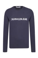 Majica dugih rukava INSTITUTIONA | Regular Fit CALVIN KLEIN JEANS modra